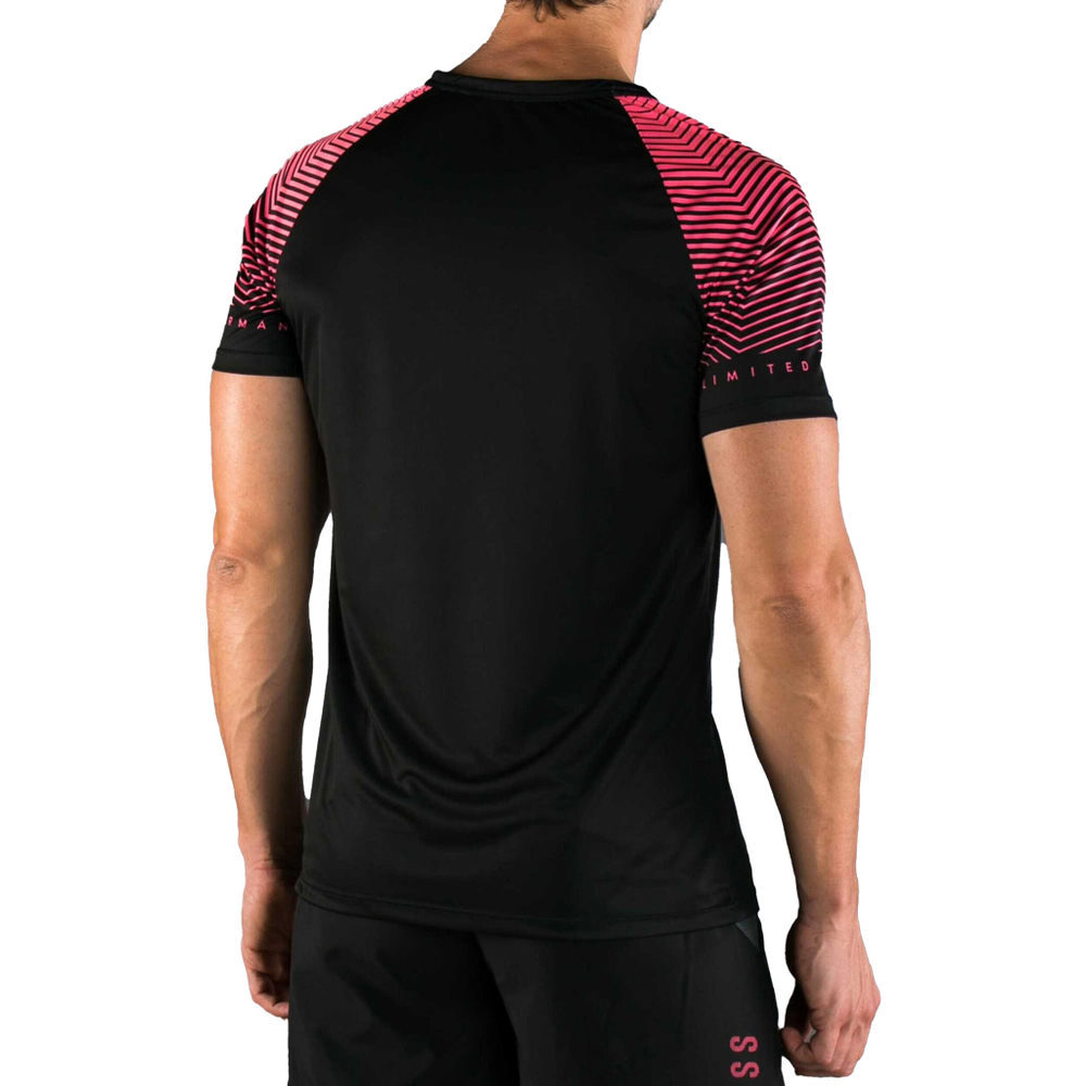 Мужское теннисное поло Endless Feisty Sleeves T-Shirt Men - Black, Pink