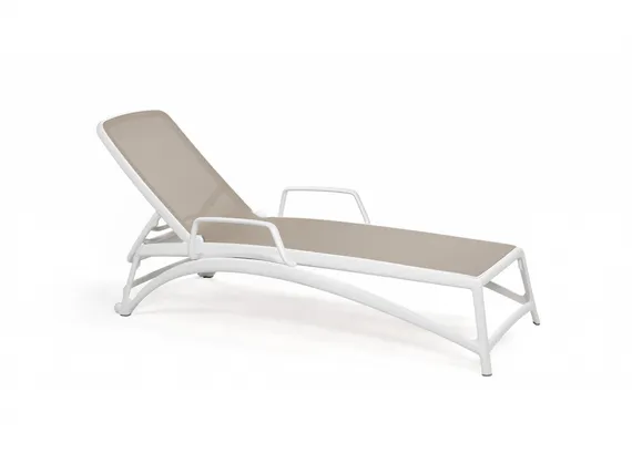 Шезлонг Atlantico, белый, тортора