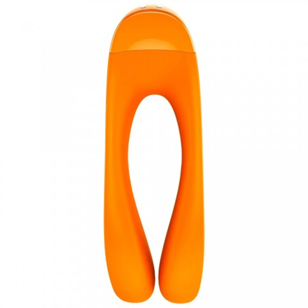 Мини вибратор на палец Satisfyer Candy Cane оранжевый