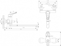 Комплект для ванной комнаты Bravat Drop-D 2 в 1