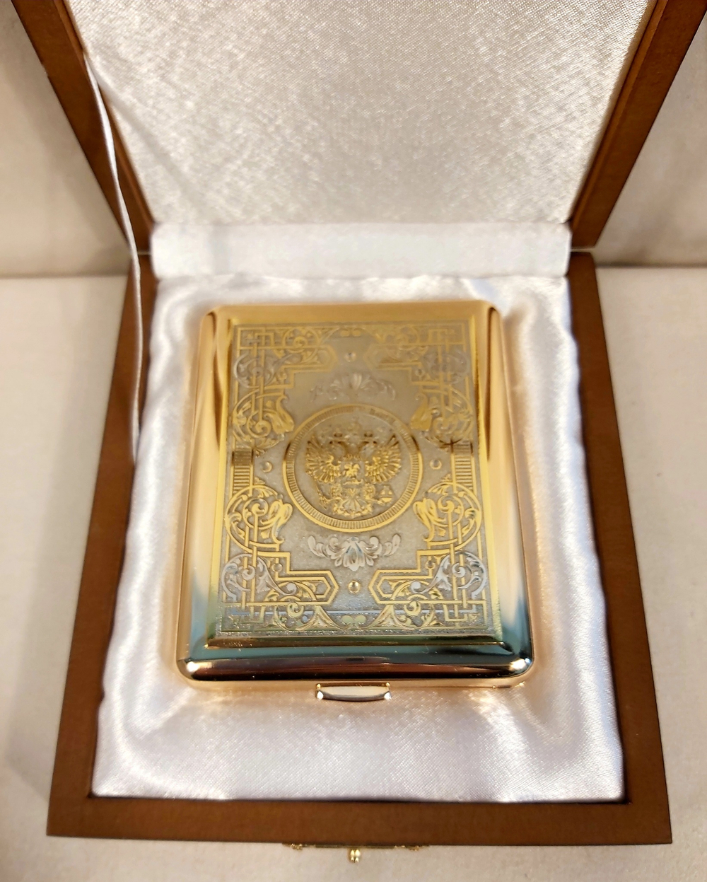 Портсигар "Герб РФ" №7