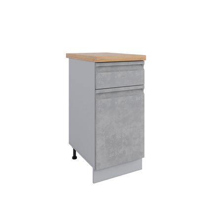 Кухня Модуль С1ЯШ 400 Скала Бетон светлый (левый)