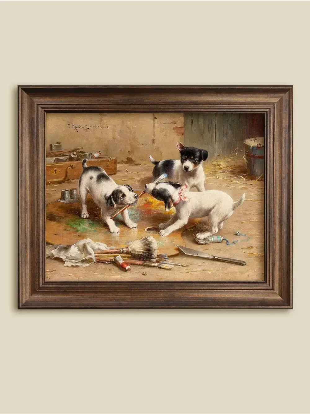 Картина интерьерная на холсте в раме 25*31 см