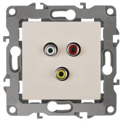 Розетка ЭРА Серия 12 12-3113-02 RCA IP20 слоновая кость | Эра 12