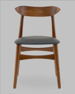 Стул Вудсимпл каркас дерево цвет темный орех экокожа черный