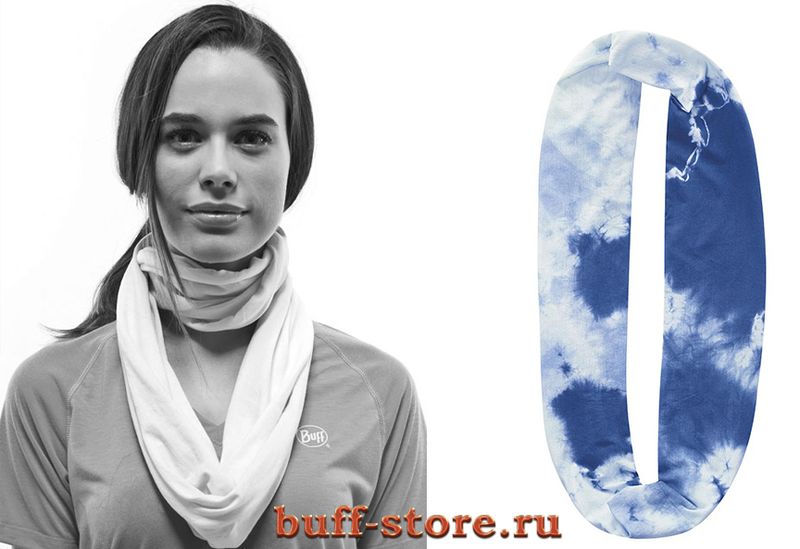 Шарф-снуд-хомут из хлопка Buff Blue Фото 1