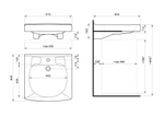 Раковина Santek Пилот 60х60 с кронштейнами и сифоном 1WH301971