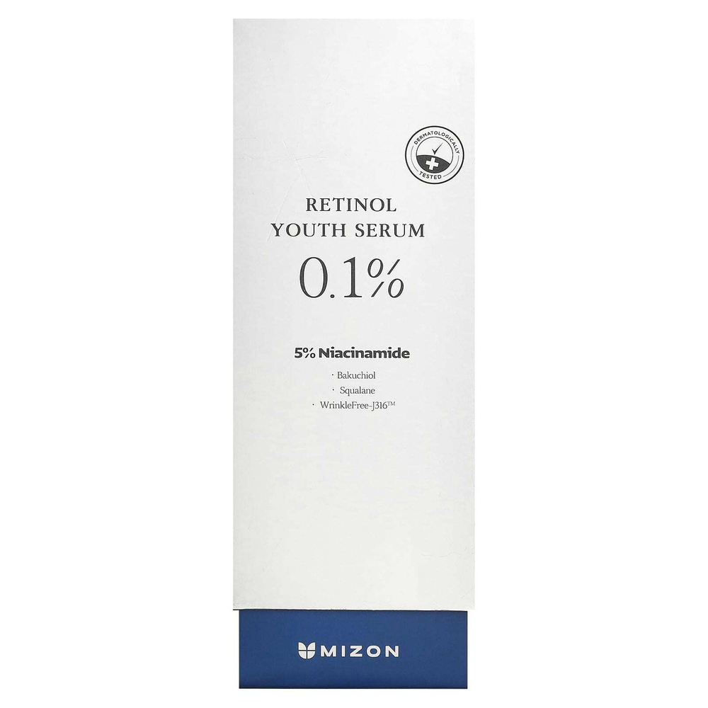 Mizon, Молодежная сыворотка с ретинолом 0,1%, 28 г (0,99 унции)
