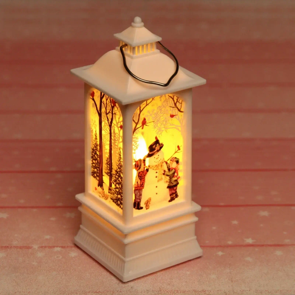 Сувенир с подсветкой «Снеговичок» 12*5,5 см, белый