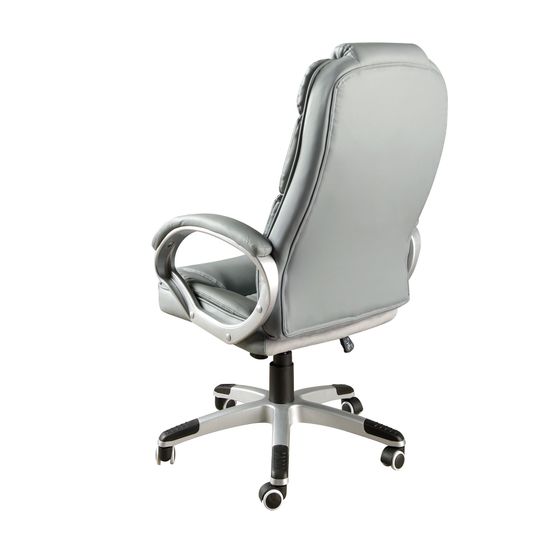 Вращающееся офисное кресло 4154 из серой экокожи Испания