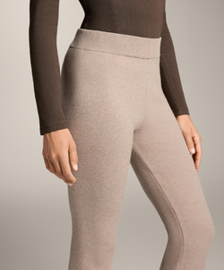 OYSHO Расклешенные трикотажные брюки, серо-коричневый