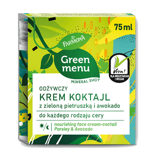 Питательный крем-коктейль с зеленой петрушкой и авокадо Farmona Green Menu 75мл