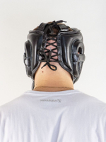 Шлем боксерский LEADERS LS FULL LEATHER с бамперной защитой BK ( кожа, черный)