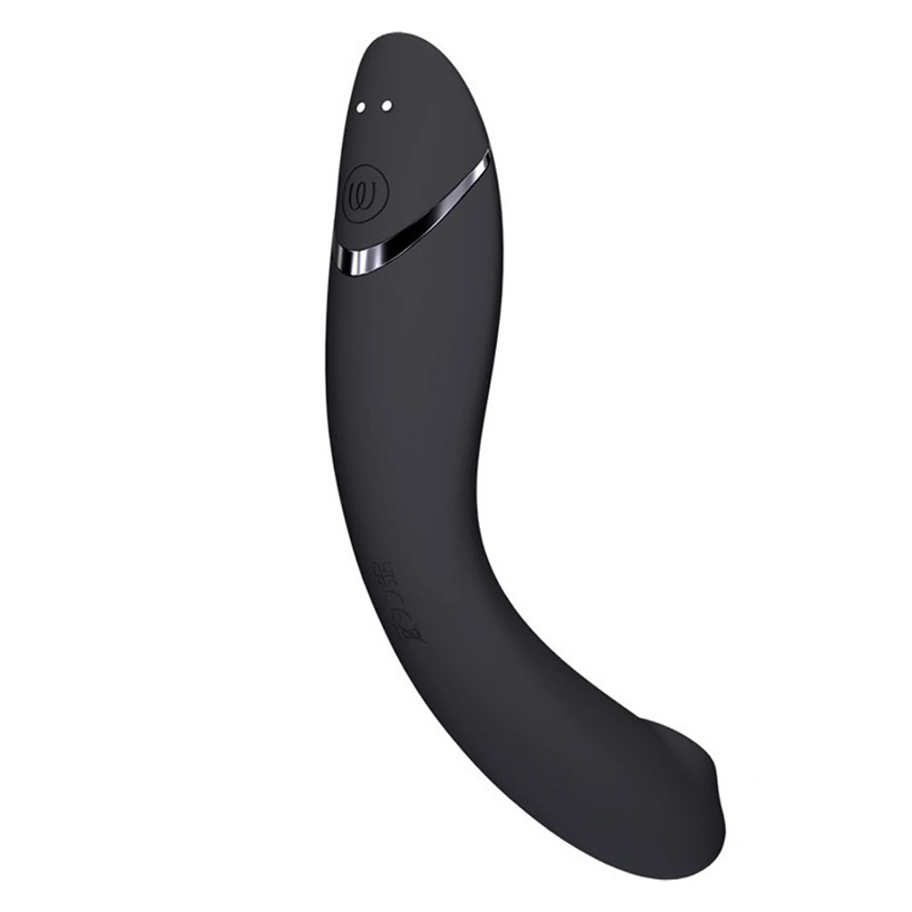 Темно-серый вибромассажёр 17,6см для точки G c вакуумной стимуляцией Womanizer OG Pleasure Air for the G-Spot Vibrator & Stimulator Dark Gray WZ171SG5