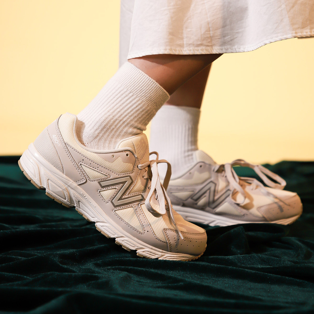 Кроссовки New Balance Nb 480 Beige (Женская размерная сетка)