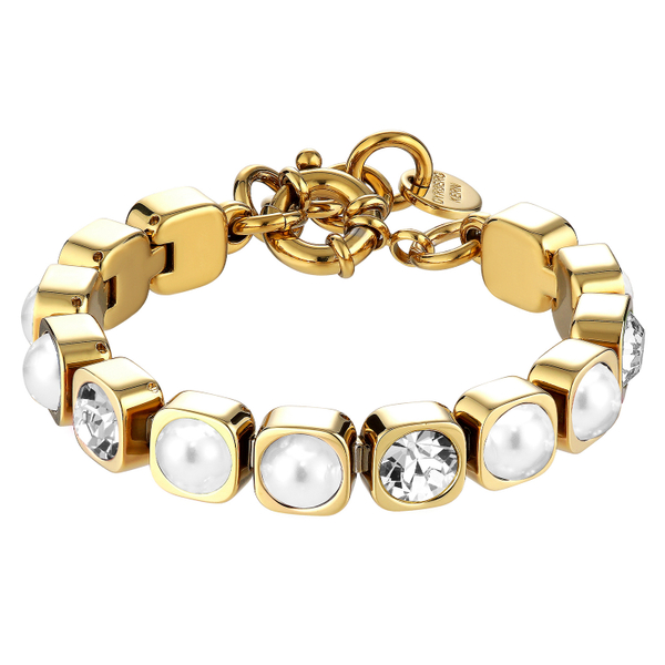 Браслет Dyrberg Kern CONIAN SG CRYSTAL / WHITE PEARL 450157
