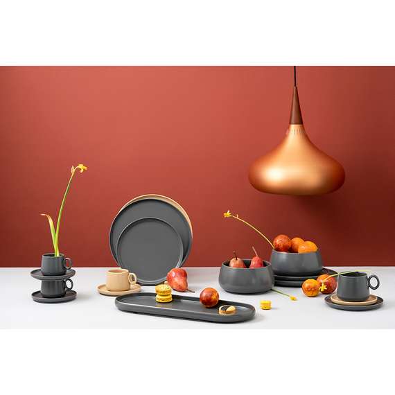 Набор из двух салатников темно-серого цвета из коллекции essential, 800 мл