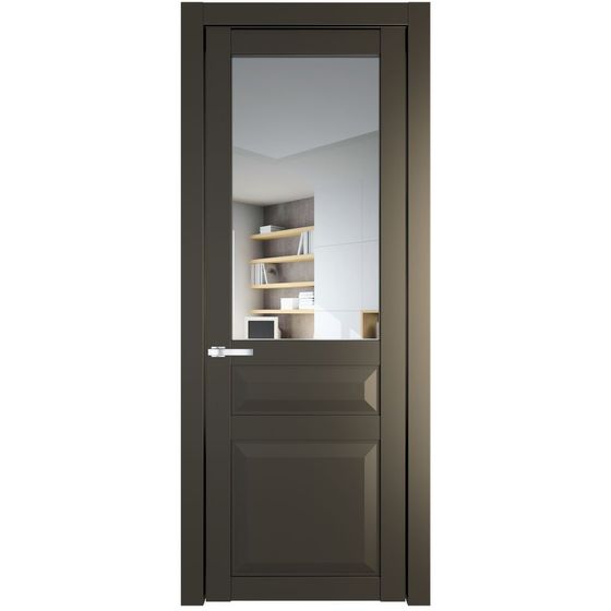 Межкомнатная дверь эмаль Profil Doors 1.5.3PD перламутр бронза стекло прозрачное