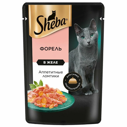 Влажный корм Sheba для кошек форель в желе 75 гр