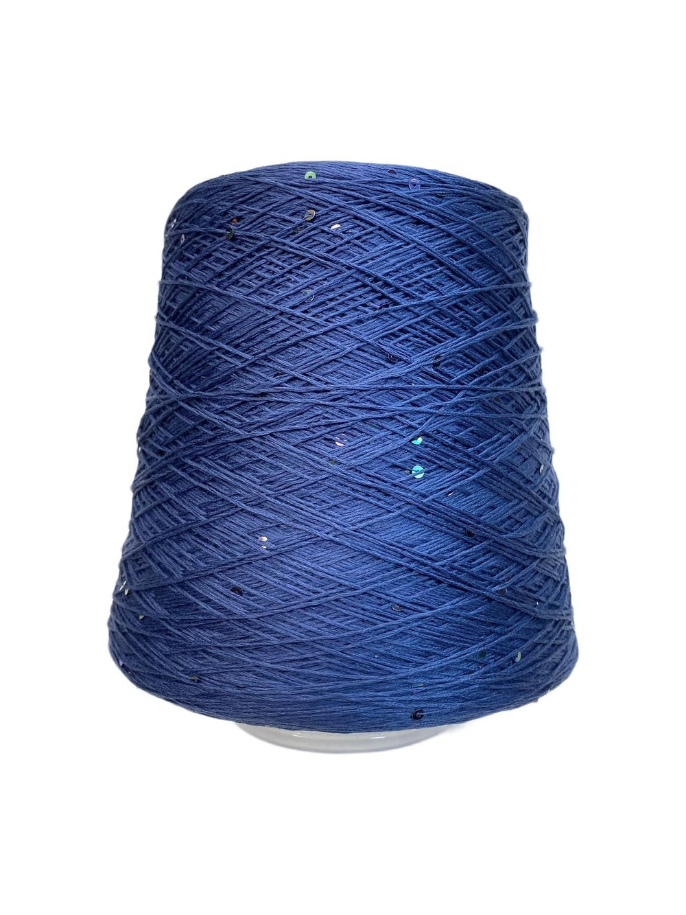 Пряжа на бобине (Италия)95% хлопок с пайетками 5% п/л 100г-450м 340г