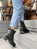 Ботинки челси Givenchy (Живанши) с массивной цепью в каблуке