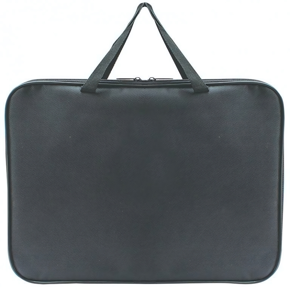 Папка офисная А4 цветная, ткань, 350/275/20 серая (Пчелка)