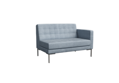 Forest Секция с подлокотником двухместная FR-SP-02 (L) Enzo 994/Металл Серый 1270*800*840