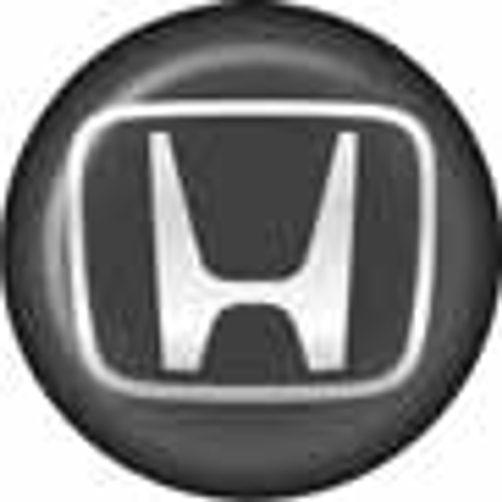 Наклейки  на колпаки D-6см - "Honda" (объемная) голографическая (черный фон) (кт4шт) 02149