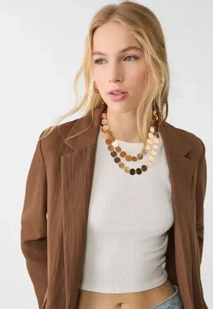 STRADIVARIUS Удлиненное ожерелье из монет, золотой