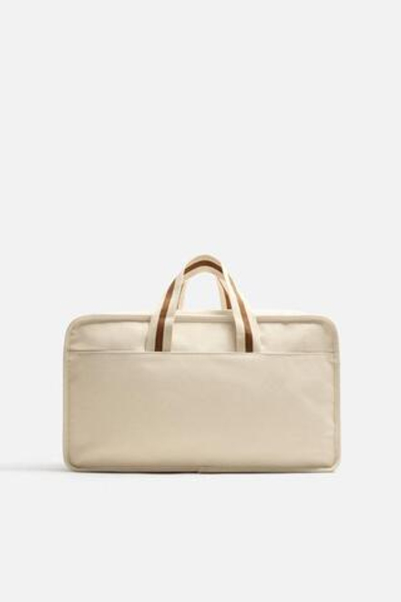 ZARA ДОРОЖНАЯ СУМКА С КОНТРАСТОМ, БЕЖЕВЫЙ