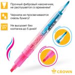 Набор выделителей текста двухсторонних 6цв,1-3мм, Crown