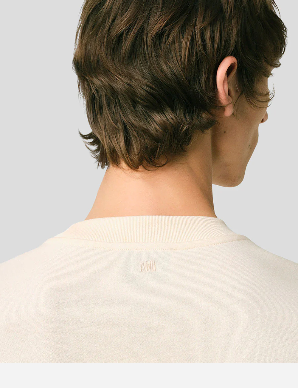 AMI PARIS Patch Cream T-Shirt (UTS075-726)