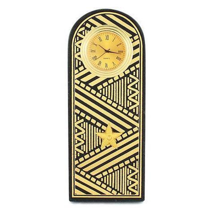 Часы "Погон генерал" цвет золото камень змеевик 40х60х150 мм 300 гр. R113531