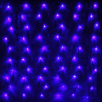Гирлянда сетка ш1,5* в1,5м 120 ламп LED, прозр.пров.,8 реж, IP-20, цв.синий (Серпантин)