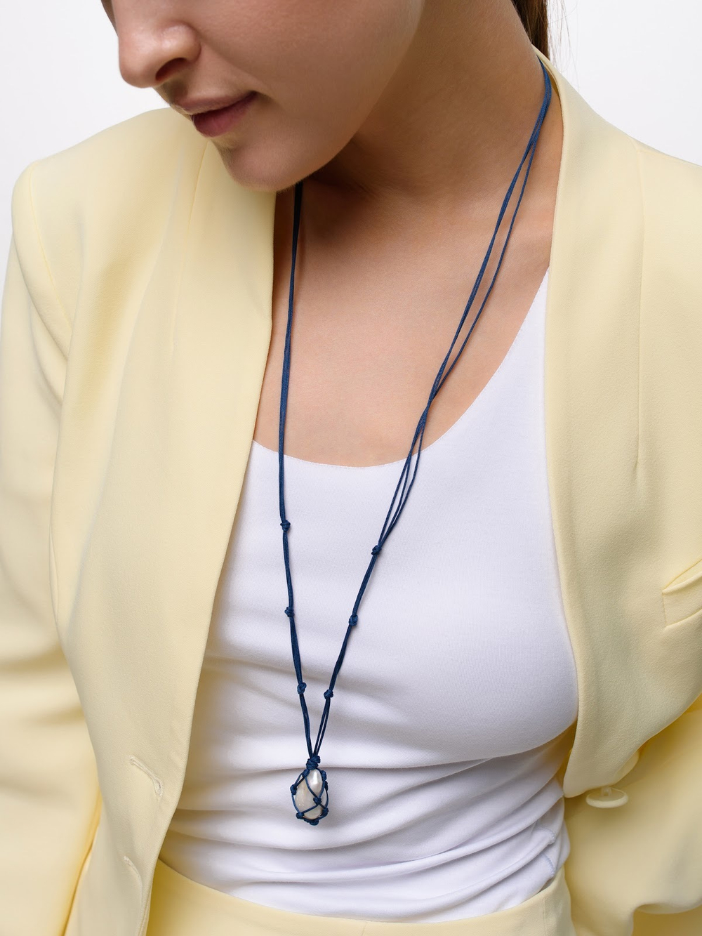 Колье "Cord Pearl" Blue с жемчугом