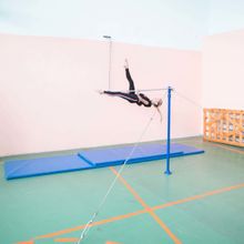 Перекладина гимнастическая пристенная (на растяжках) ZAVODSPORTA