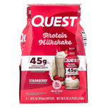 Quest Nutrition, Протеиновый молочный коктейль, клубника, 4 флакона по 414 мл (14 жидк. Унций)