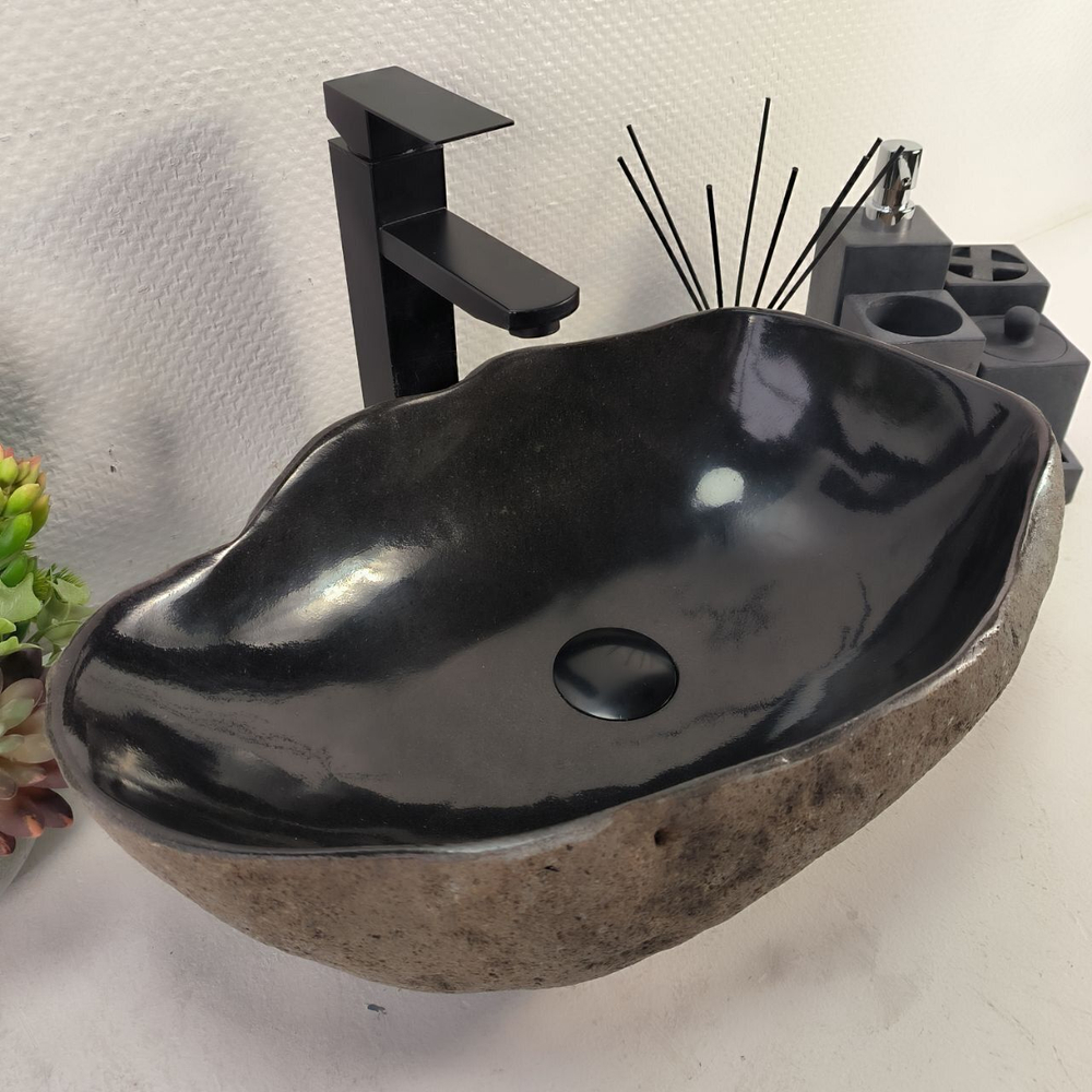 Каменная раковина из речного камня RS-05084 (48*33*15) 0861 из натурального камня