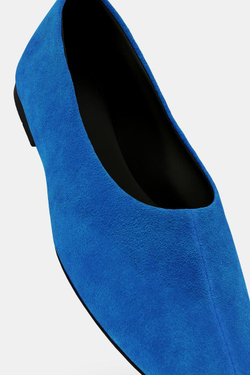 ZARA ЗАМШЕВЫЕ БАЛЕТКИ, ЯРКО-СИНИЙ