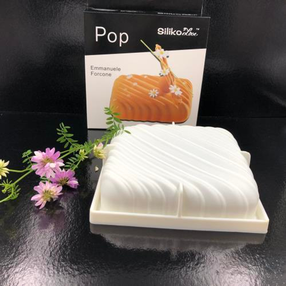 Форма Siliko Pop 162х162х46мм, белый силикон в упаковке (Китай)