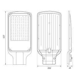 Уличный светильник ЭРА SPP-504-0-50K-100 100Вт 10 000лм 5000К IP65 КСС Д DOB SMD 48мм | Уличные консольные светильники
