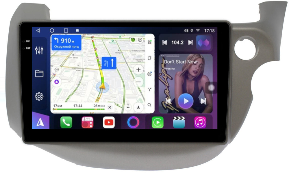 Магнитола для Honda Fit 2 2007-2014 - FarCar 9521 монитор 10.36" QLED на Android 14, TS18, CarPlay, 4G SIM-слот