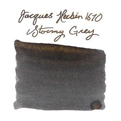 Чернила во флаконе Herbin Prestige 1670 50 мл Gris Orage темно-серые с золотыми блестками (15009JT) 4