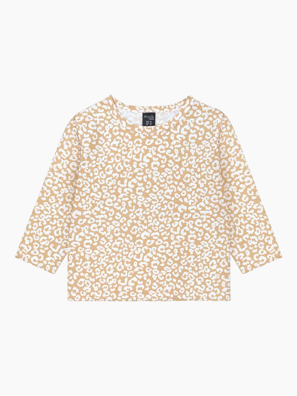 Лонгслив оверсайз Mjölk Леопард бежевый, уценка