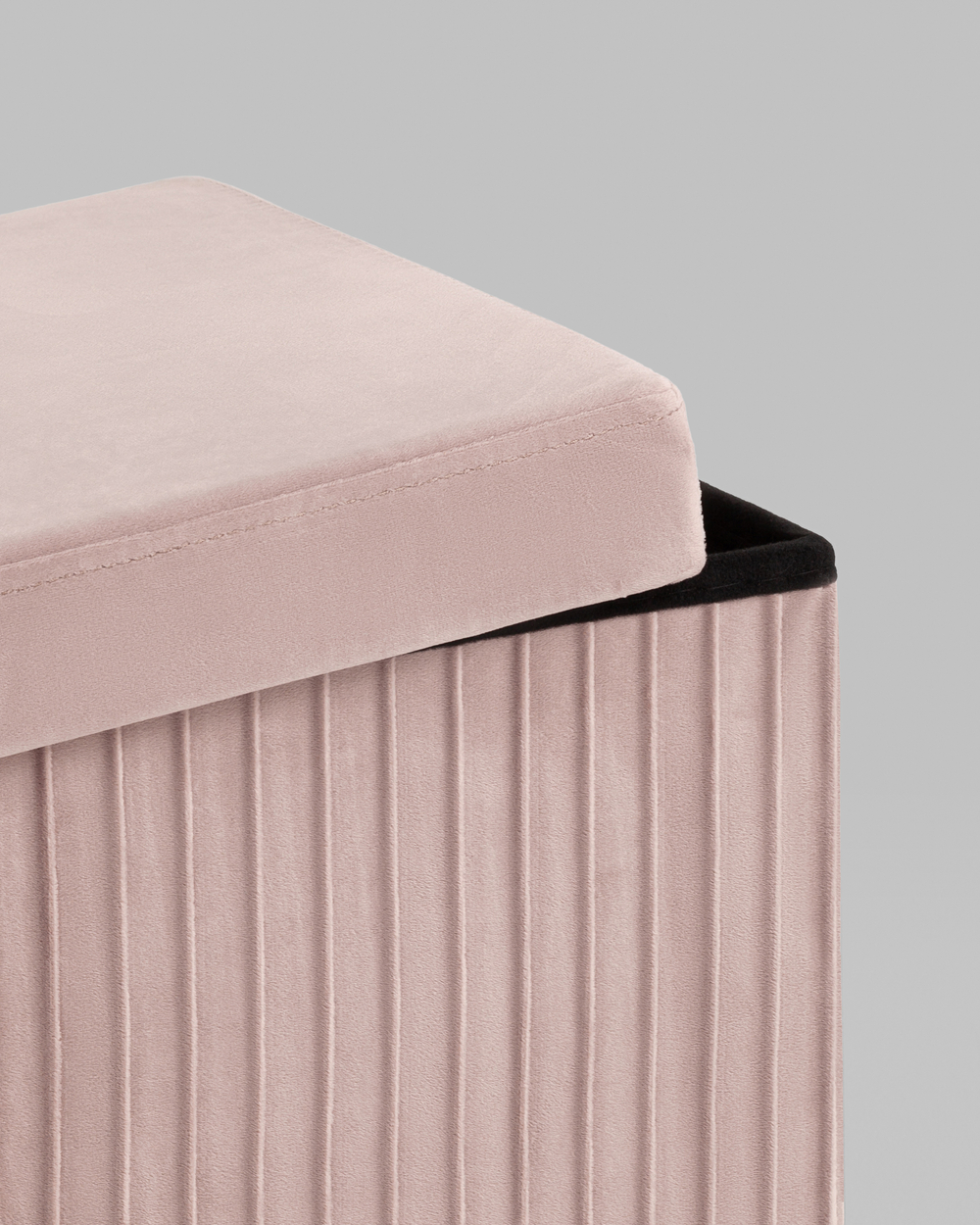 Пуф складной с ящиком Store Square пыльно-розовый