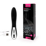 Черный вибромассажер с 12 режимами вибрации - 23 см. (Цвет: черный)