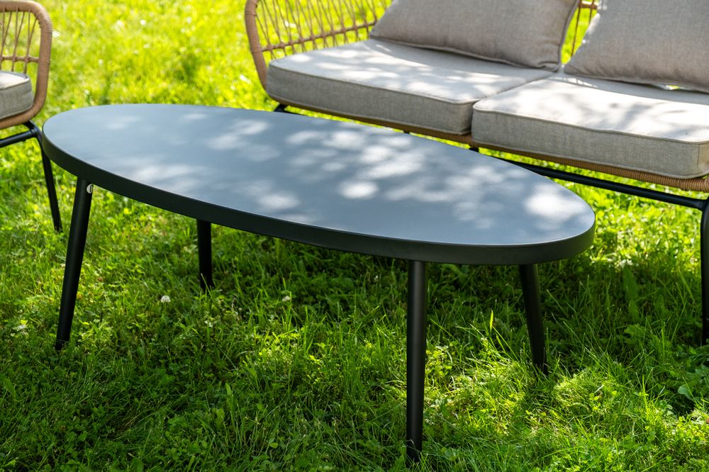 "Версаль" лаунж-зона из искусственного ротанга на 4 персоны, цвет соломенный (К)