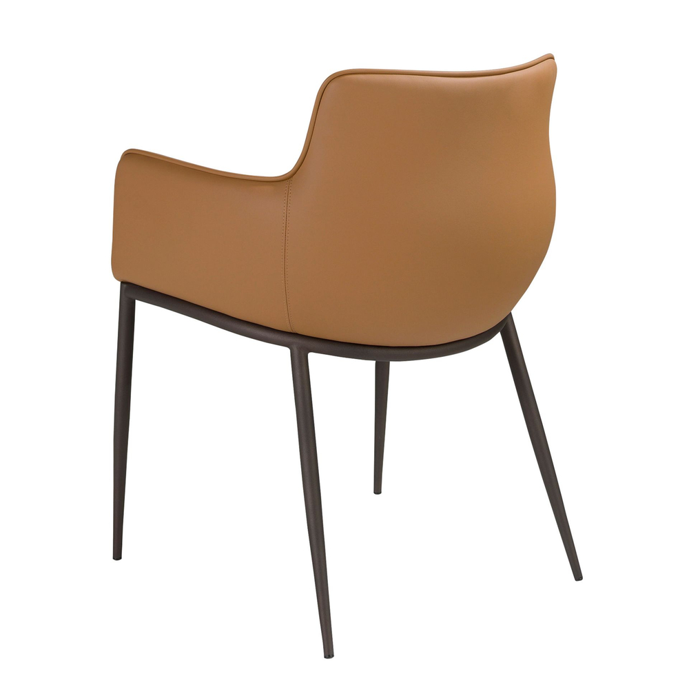 Стул Angel Cerda 4177 из коричневой экокожи