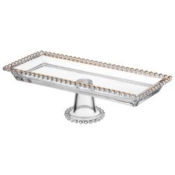 БЛЮДО СЕРВИРОВОЧНОЕ "GOLDEN CHARM" НА НОЖКЕ, 30*13*9,5 СМ