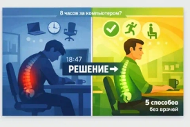 Боль в пояснице после работы за компьютером: 5 способов помочь себе дома